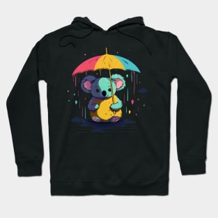 Koala Rainy Day With Umbrella Hoodie